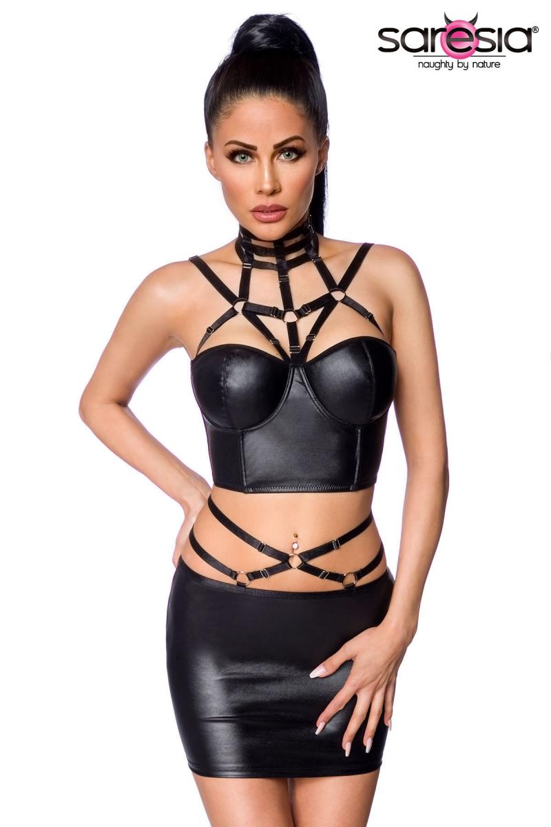 Wetlook Set with Skirt 18263 - XL/2XL-0