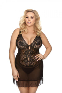 black chemise AA052178 - 5XL/6XL-0