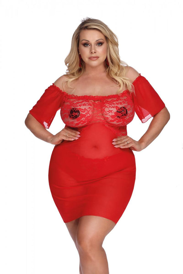 red Chemise AA052940 - 5XL/6XL-0