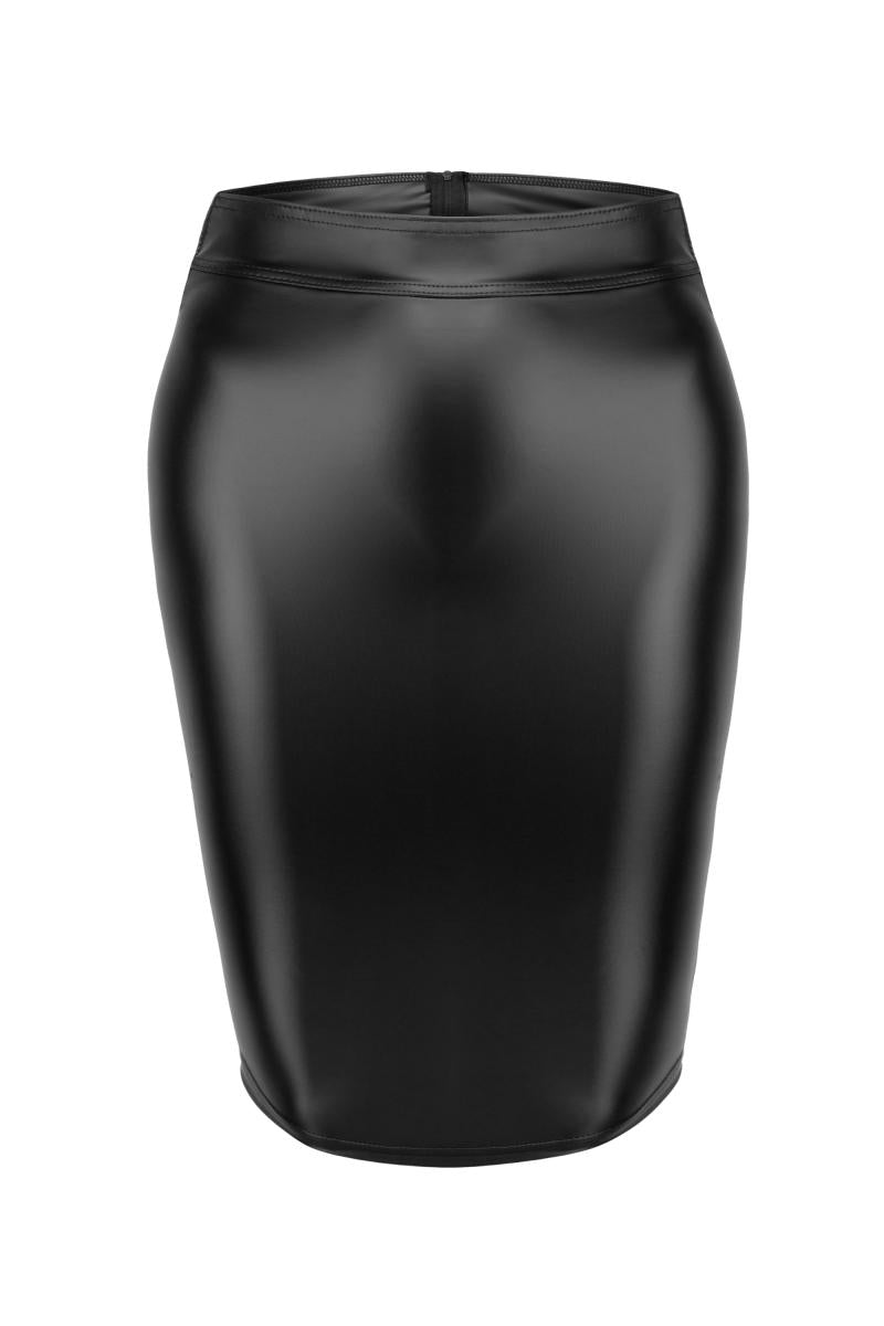 black Powerwetlook pencil skirt F273 - 6XL-3