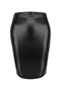 black Powerwetlook pencil skirt F273 - 6XL-3