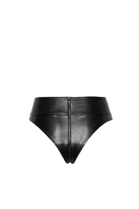 F276 Snake wetlook panty with zipper - 3XL-5