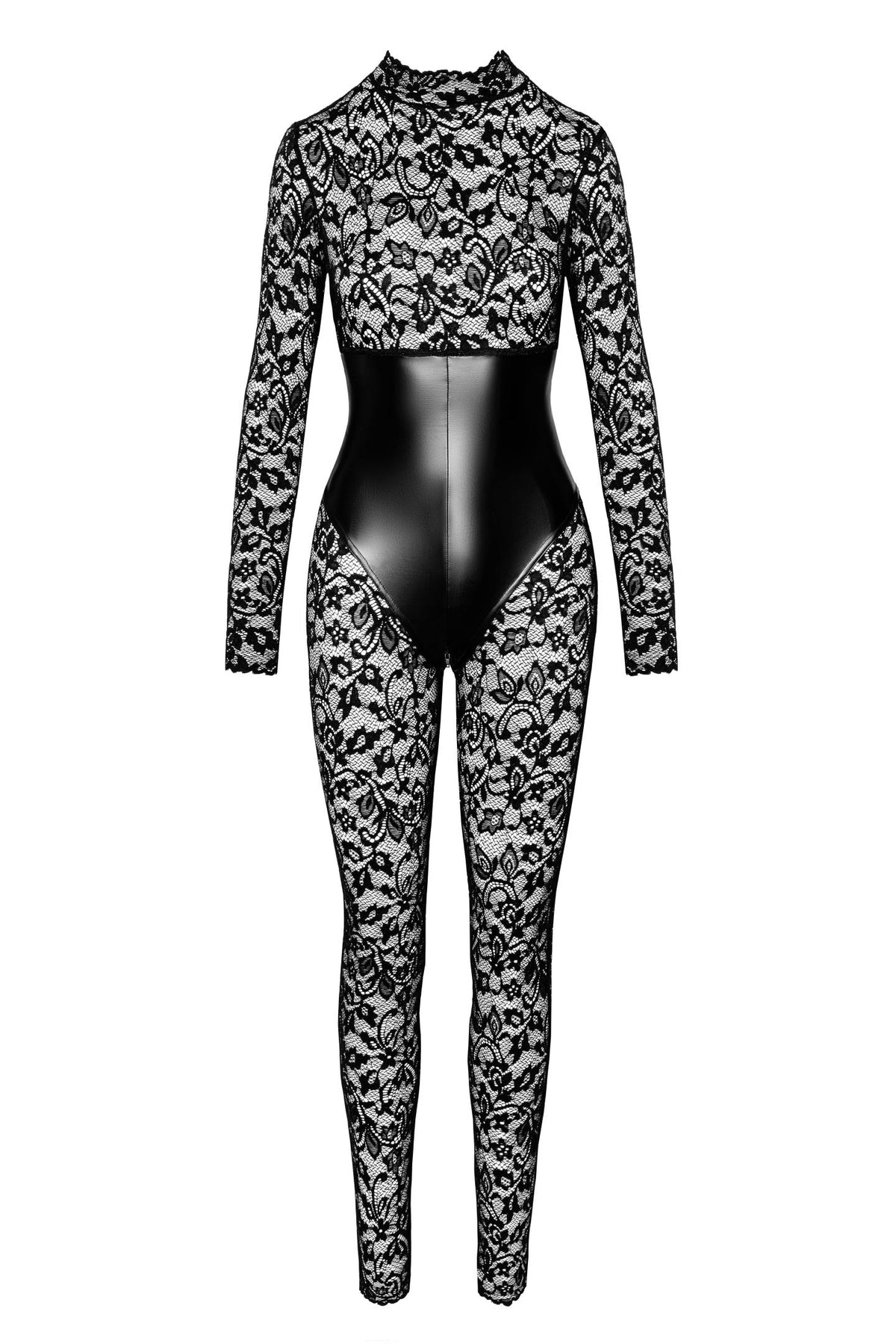 F299 Enigma lace catsuit with underbust bodice - 3XL-4