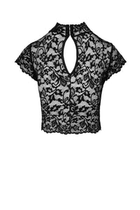 F303 Essence lace top with high collar - 3XL-4