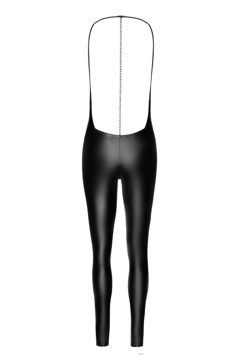 F306 Mirage catsuit with jewelry rhinestone chain adorning the back 3XL-5