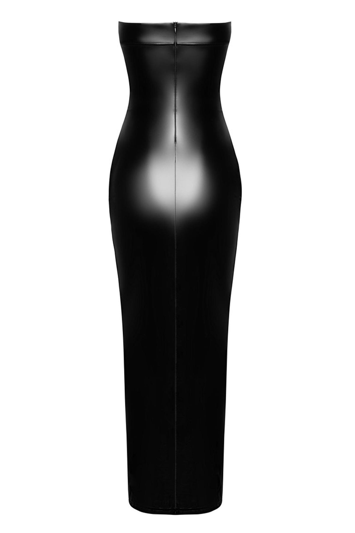 F336 Aphrodisia powerwetlook long dress with open leg - 3XL-1