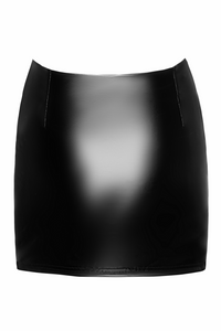 F345 Velvetine powerwetlook mini skirt with garter - 3XL-1