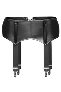 black wetlook garter belt F034 5XL by Noir Handmade-0