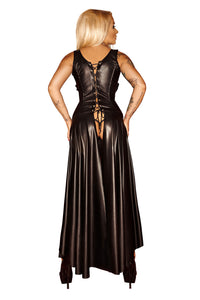 long wetlook dress F069 6XL-1