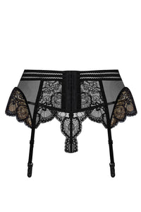 853-GAR-1 Garter Belt + T-String black - L/XL-1