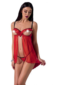 red ouvert Chemise Cherry - 2XL/3XL-2