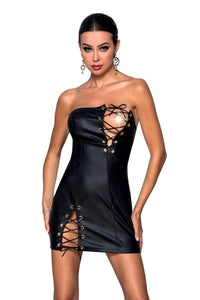 black faux leather Chemise PA596180 - 2XL/3XL-0