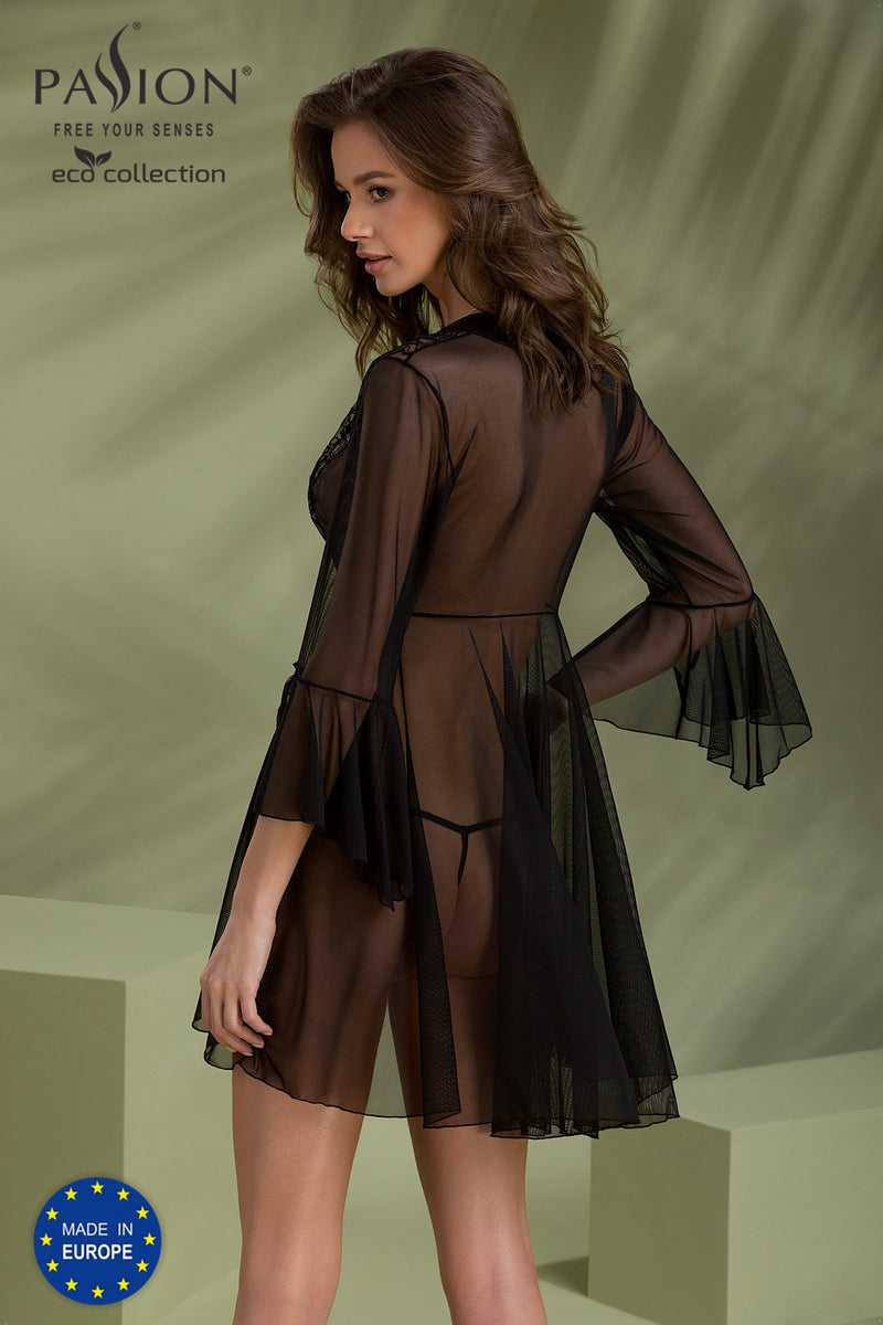 black Peignoir PA596618 - 2XL/3XL-3