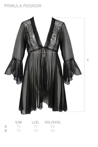 black Peignoir PA596618 - 2XL/3XL-6