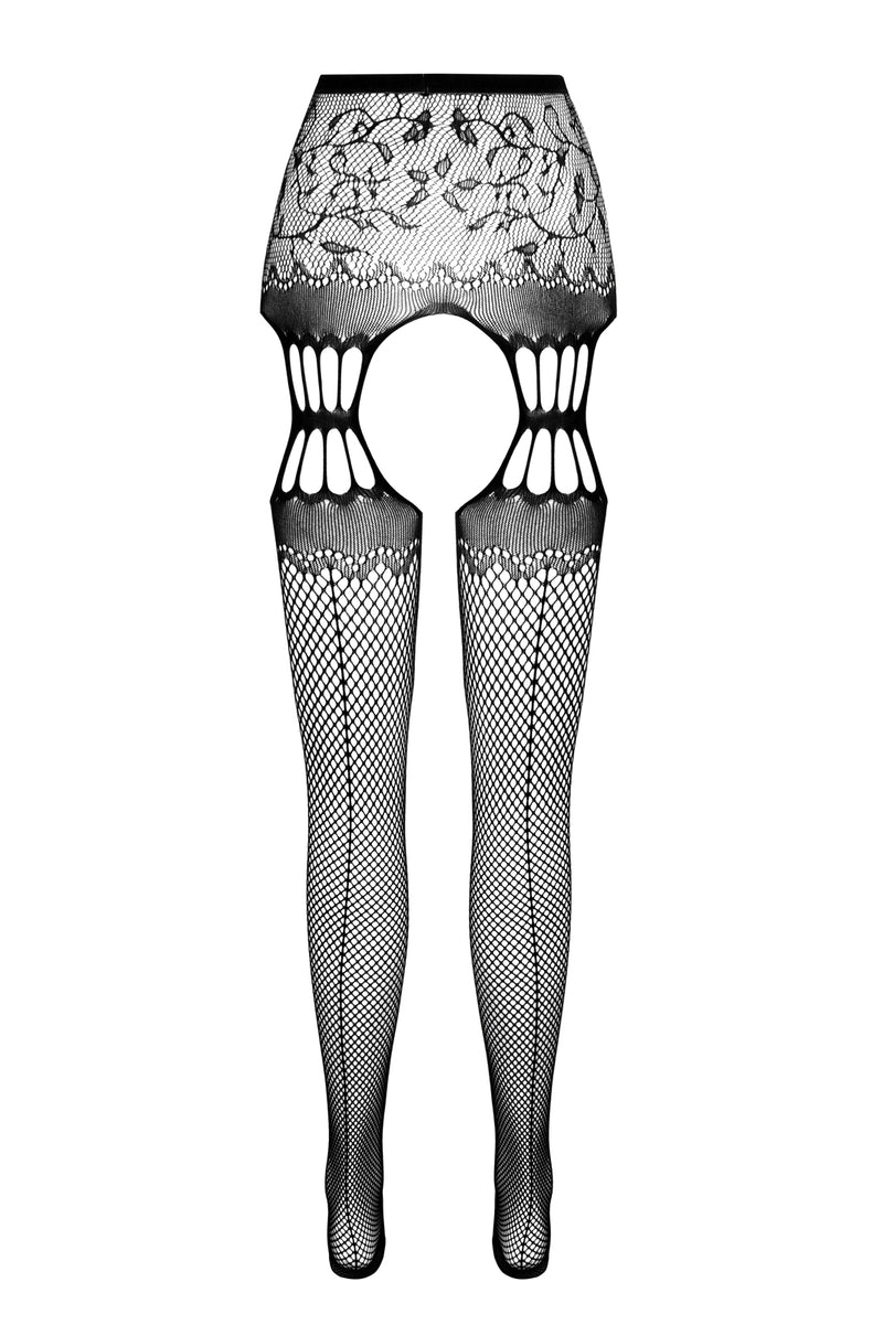 open tights S027 black - S/M-9