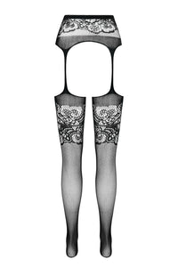 open tights S029 black - S/M-9