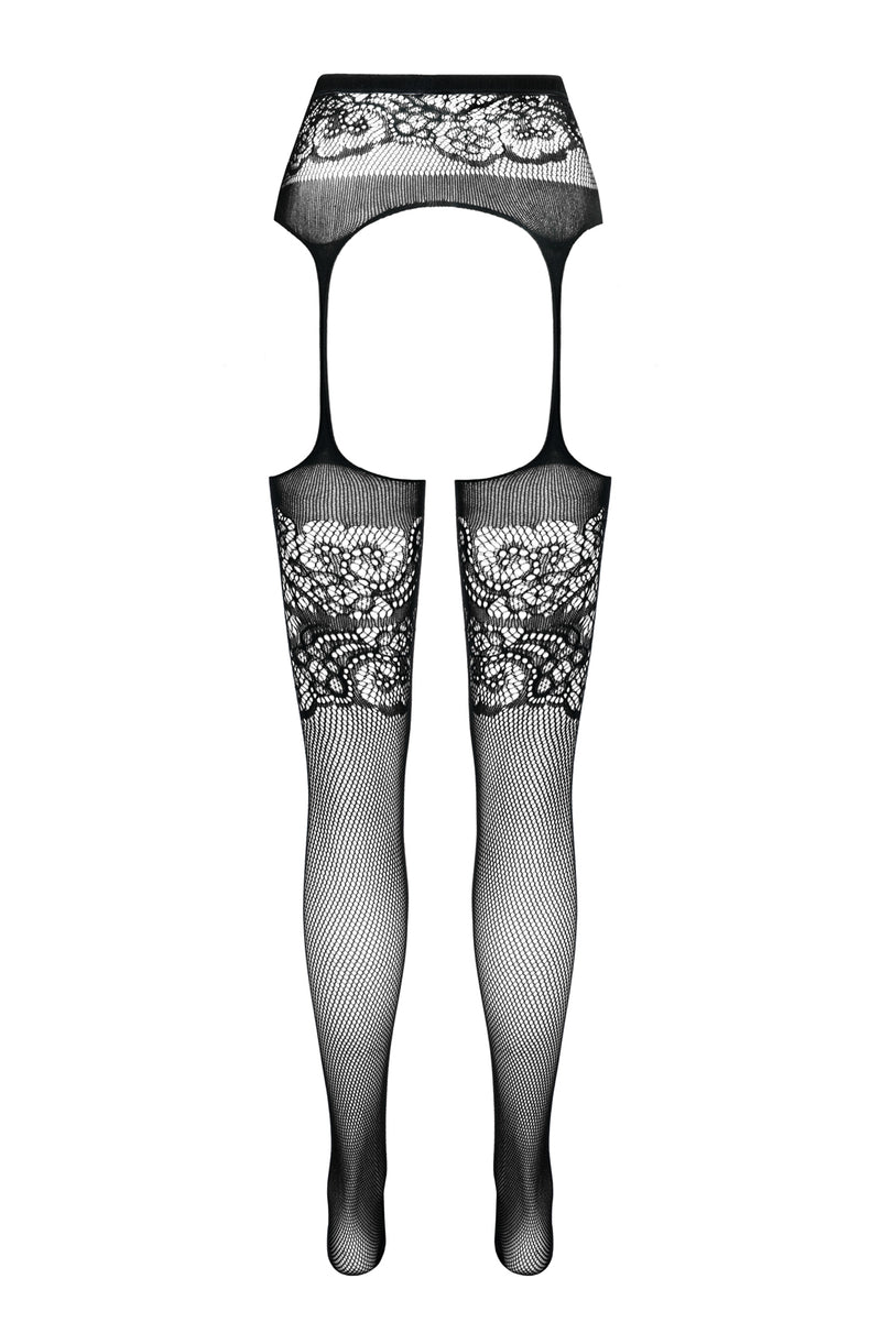 open tights S029 black - S/M-9