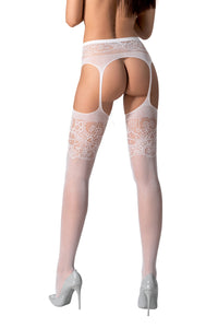 open tights S029 white - S/M-1