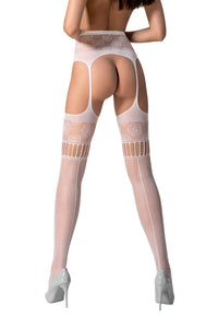 open tights S030 white - S/M-1