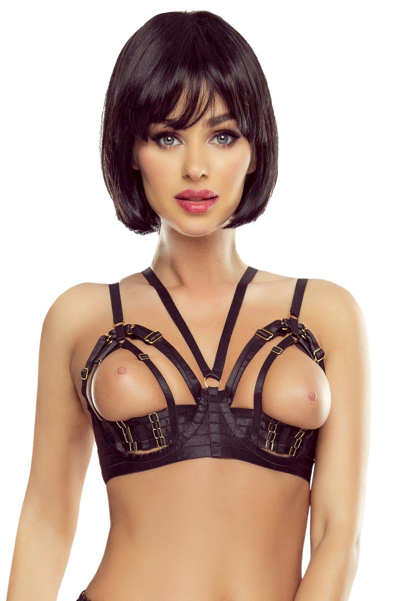 black Harness Bra PR1634 - S/L-0