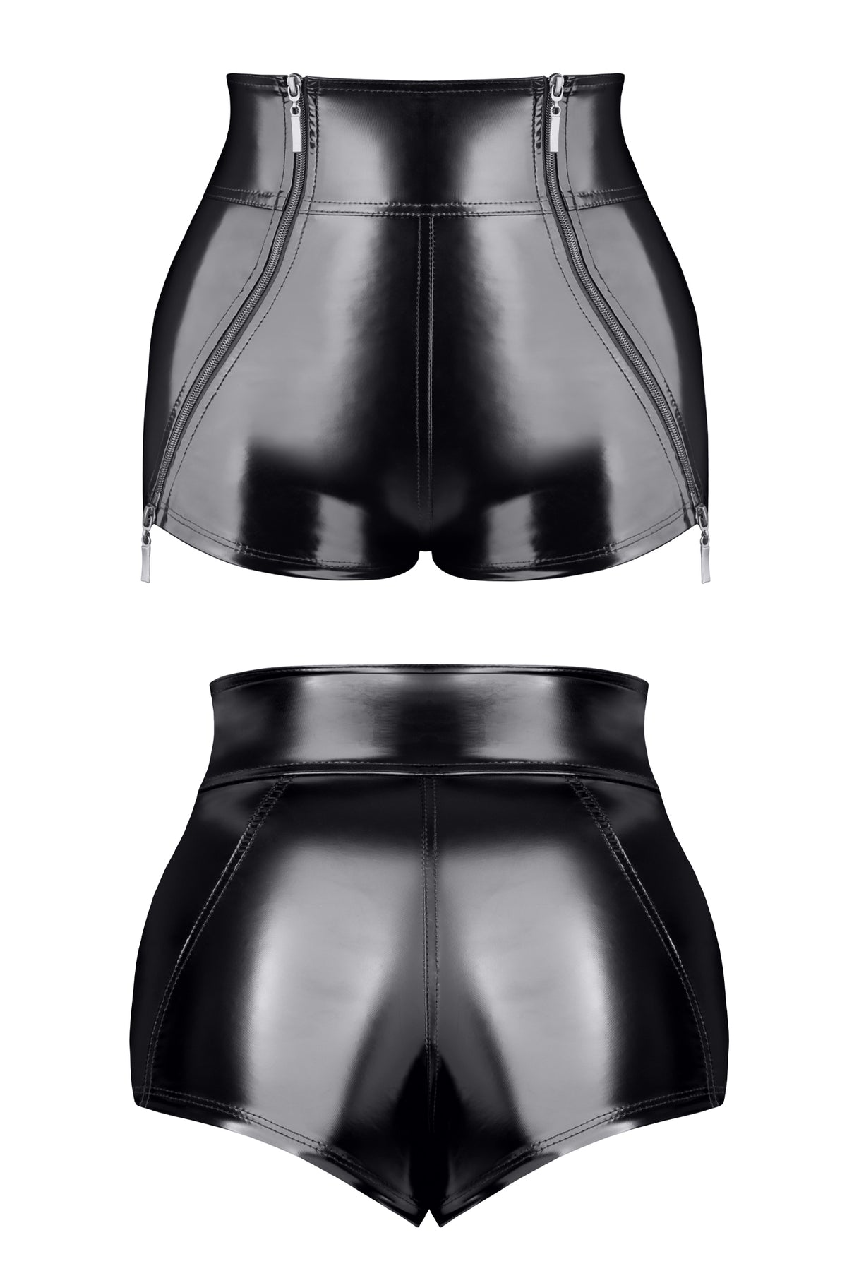 black vinyl Shorts TDMona001 - 2XL-6